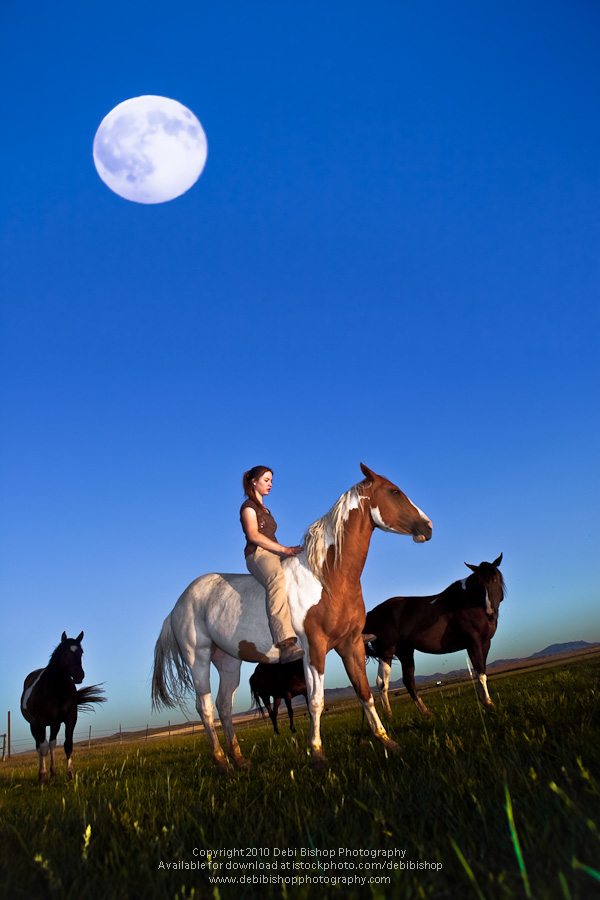Horseback Under A Full Moon